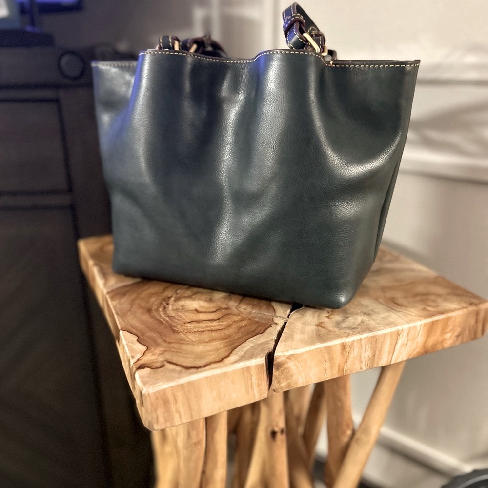 Dooney and Bourke Florentine Small Flynn in TEAL - Picture 4 of 9
